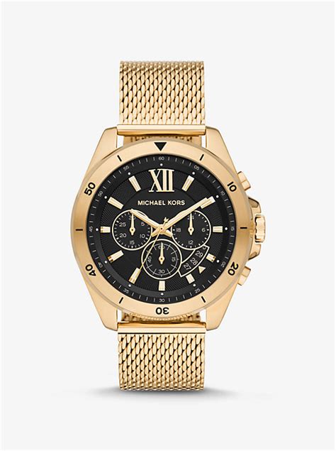 michael kors brecken gold tone watch|Michael Kors watches ladies gold.